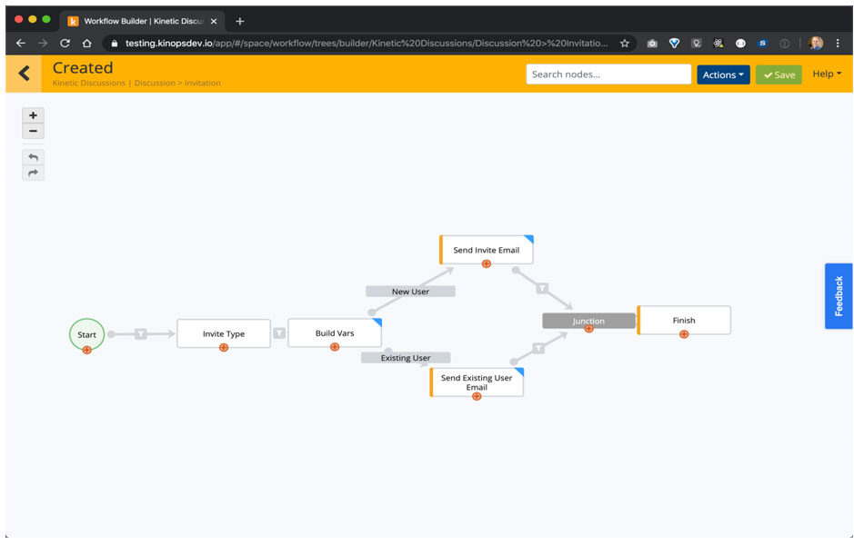 Kinetic Data's Workflow Builder Prior 2023