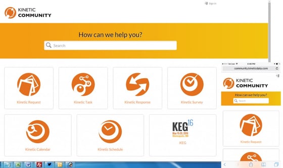 Kinetic Community screen shot 2015