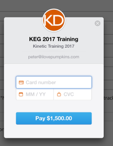 Checkout screen