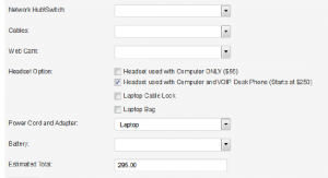How to calculate the cost of a service item