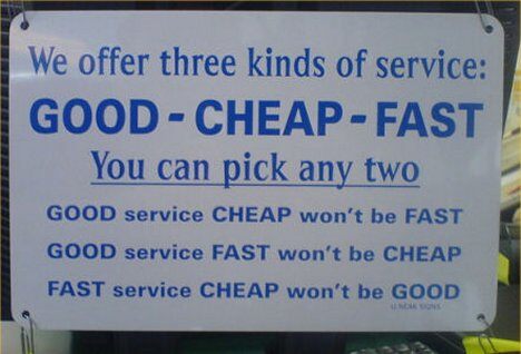 Good-Cheap-Fast Service