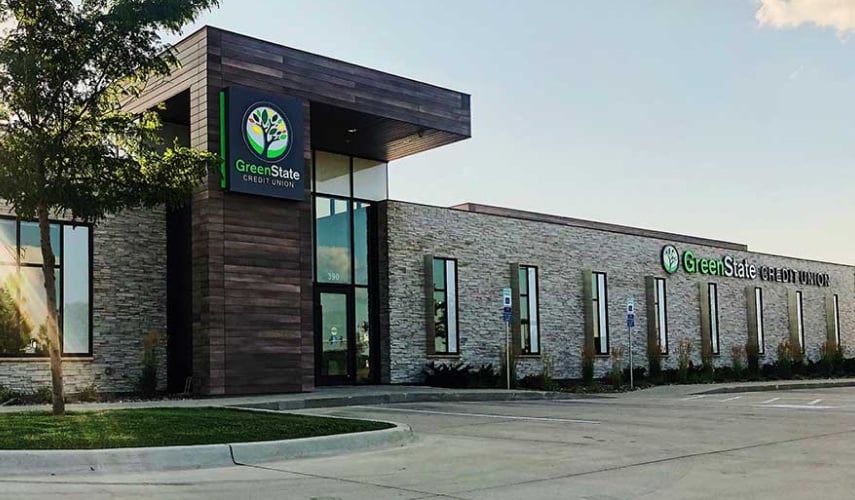 exterior of greenstate credit union branch