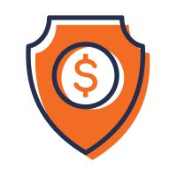 Shield with dollar sign icon